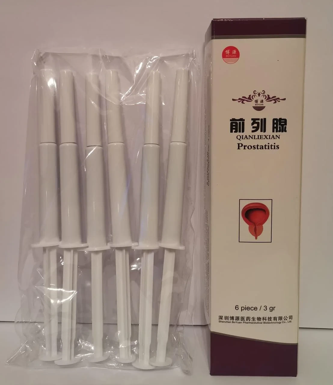 Мазь-шприцы для лечения простатита Чен Лен 6 шт / 3 гр, фото 1