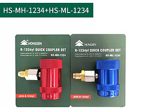Муфта быстросъемная HONGSEN HS - MH - 1234+HS - ML - 1234 во фреон R - 1234yf с переходником