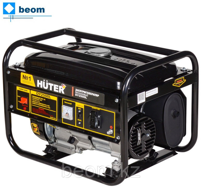 Бензиновый генератор HUTER DY2500L (2000 Вт | 220 В | бак, л 12 | Вес, кг 38 | ручной стартер)