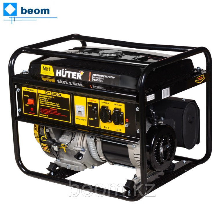 Бензиновый генератор HUTER DY5000L (4000 Вт | 220 В | бак, л 22 | Вес, кг 87.9 | ручной стартер)