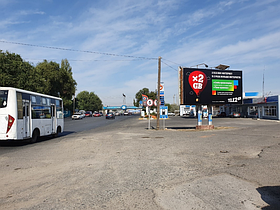 Билборд: ул. Жибек жолы (АЗС Казмунайгаз), сторона А