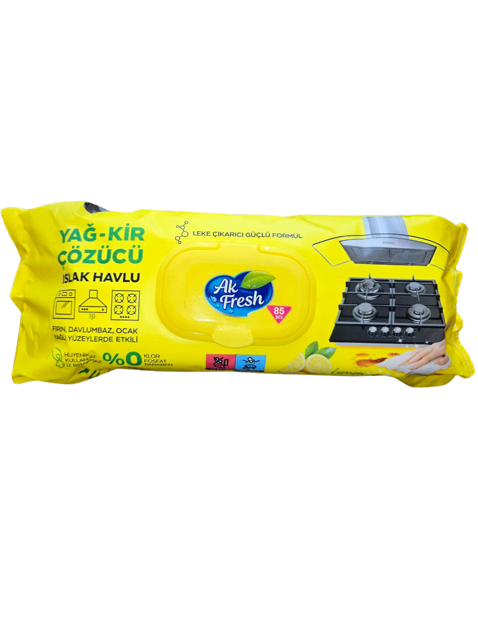 Салфетки влажные одноразовые для уборки Ak Fresh, 85шт (для кухни и кухонных приборов), фото 1