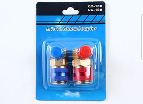 Вентиль быстросъемный 1/4 SAE угловой QC-15 комплект