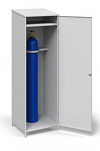 Шкаф металлический для газовых баллонов ШГБК-05 усиленный с полкой (2000х652х570)