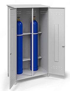 Шкаф металлический для 2-х газовых баллонов ШГБК усиленный (2000х1000х560)