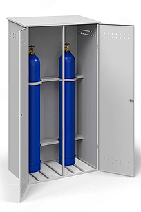 Шкаф металлический для газовых баллонов ШГБК, усиленный (1920х1000х560)