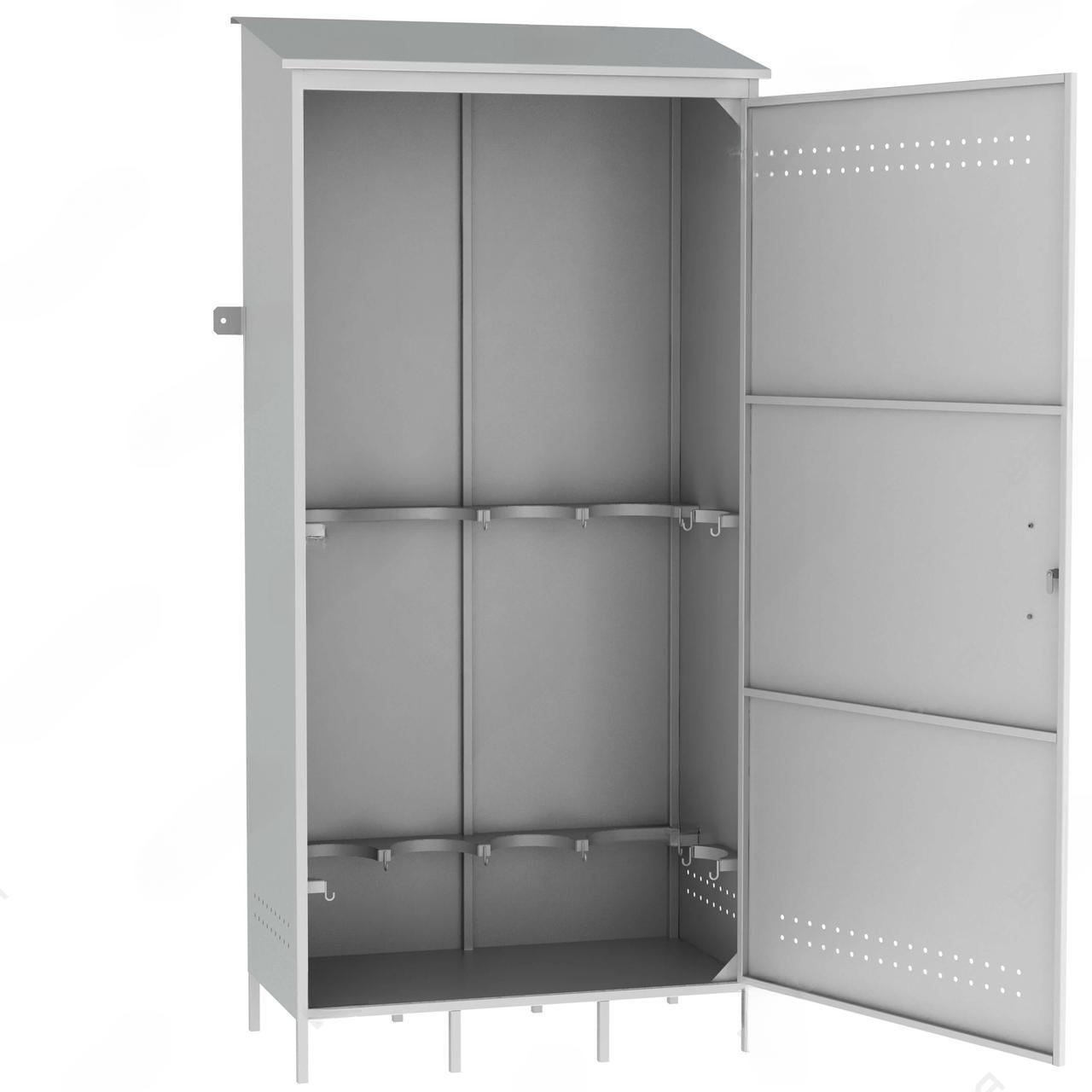 ШКАФ ДЛЯ ГАЗОВЫХ БАЛЛОНОВ ШГБК УСИЛЕННЫЙ 6 баллонов (2400х1150х600)