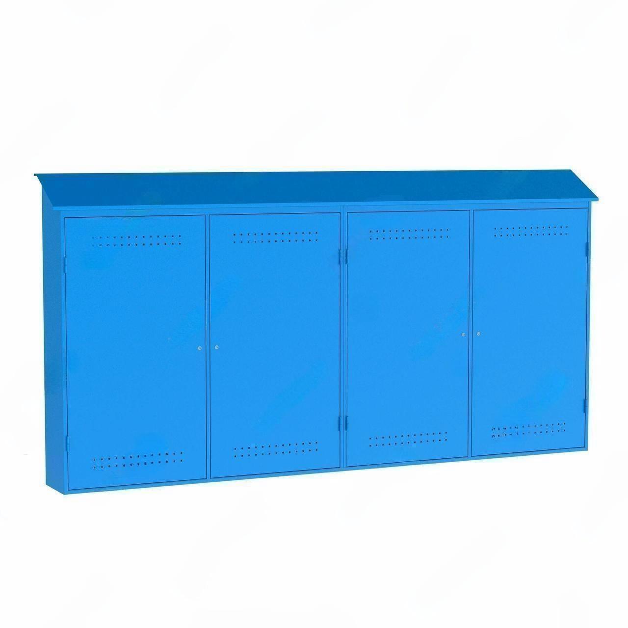 Металлический шкаф для рампы О3 (3х5 баллонов) 2050х4000х400