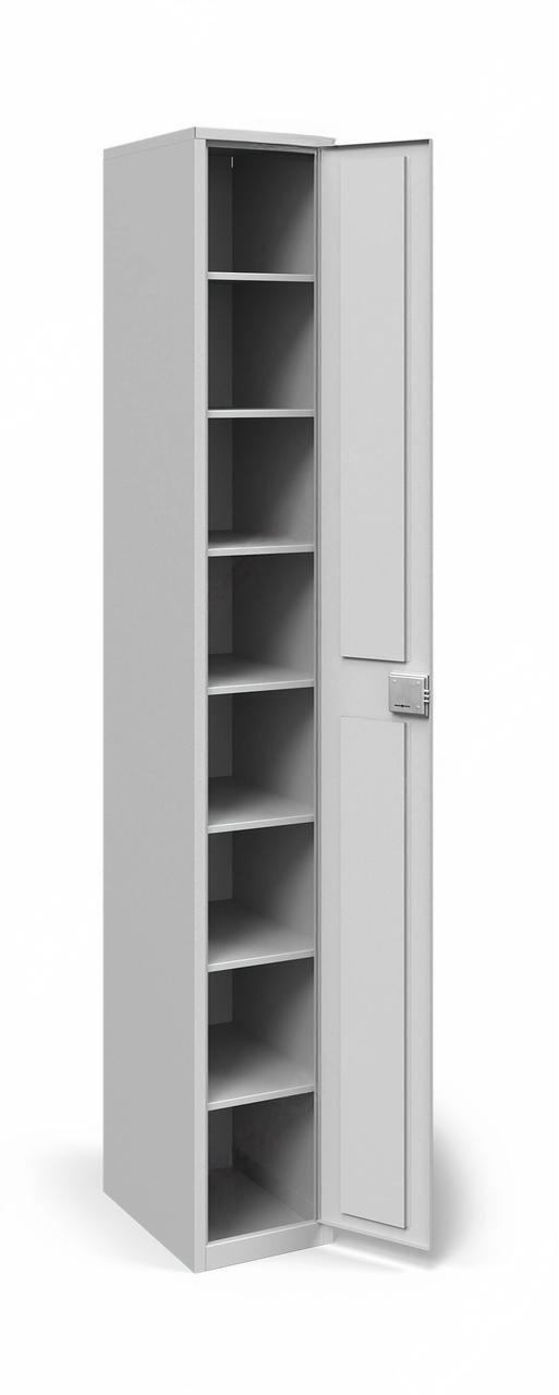 Металлический шкаф для 8 противогазов ХПГ-8, с дверью (1870x260x380)
