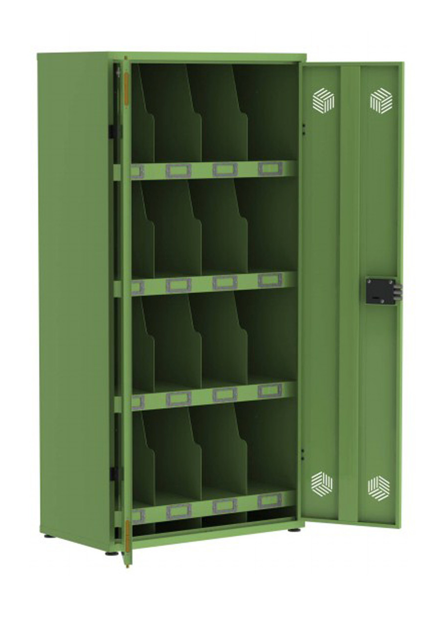 Шкаф усиленный для хранения 16 противогазов серии PROTECTING-16 (1500х730х400)