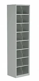 Металлический шкаф для 16 противогазов ХПГ-16, без двери (1870х470х380)