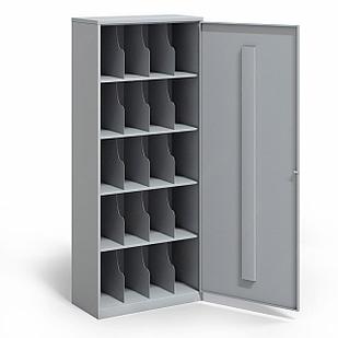 Металлический шкаф для 20 противогазов ХПГ-20, с дверью (1880x810x400)