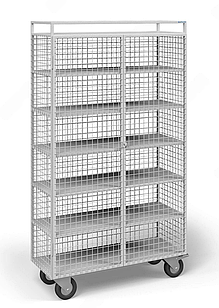 Стеллаж для хранения инвентаря закрытого типа передвижной (2000х1230х500)