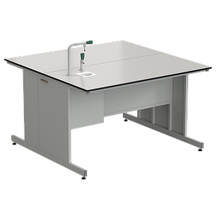 Стол островной с подводом воды 1500х1500х900 мм (1 комплект)