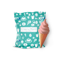 Сухая смесь для приготовления мягкого мороженого, ролл-мороженого, закалённого мороженого и коктейлей. Сырье Клубника, 1 кг.