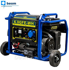 Бензиновый генератор Mateus MS01105 6,0 GFE-WH (6000 Вт | 220 В | бак 25 л | Вес 90 кг | ручной стартер / электростартер)