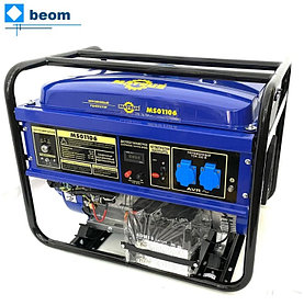 Бензиновый генератор Mateus MS01106 (6000 Вт | 220 В | бак 25 л | Вес 89 кг | ручной стартер / электростартер)