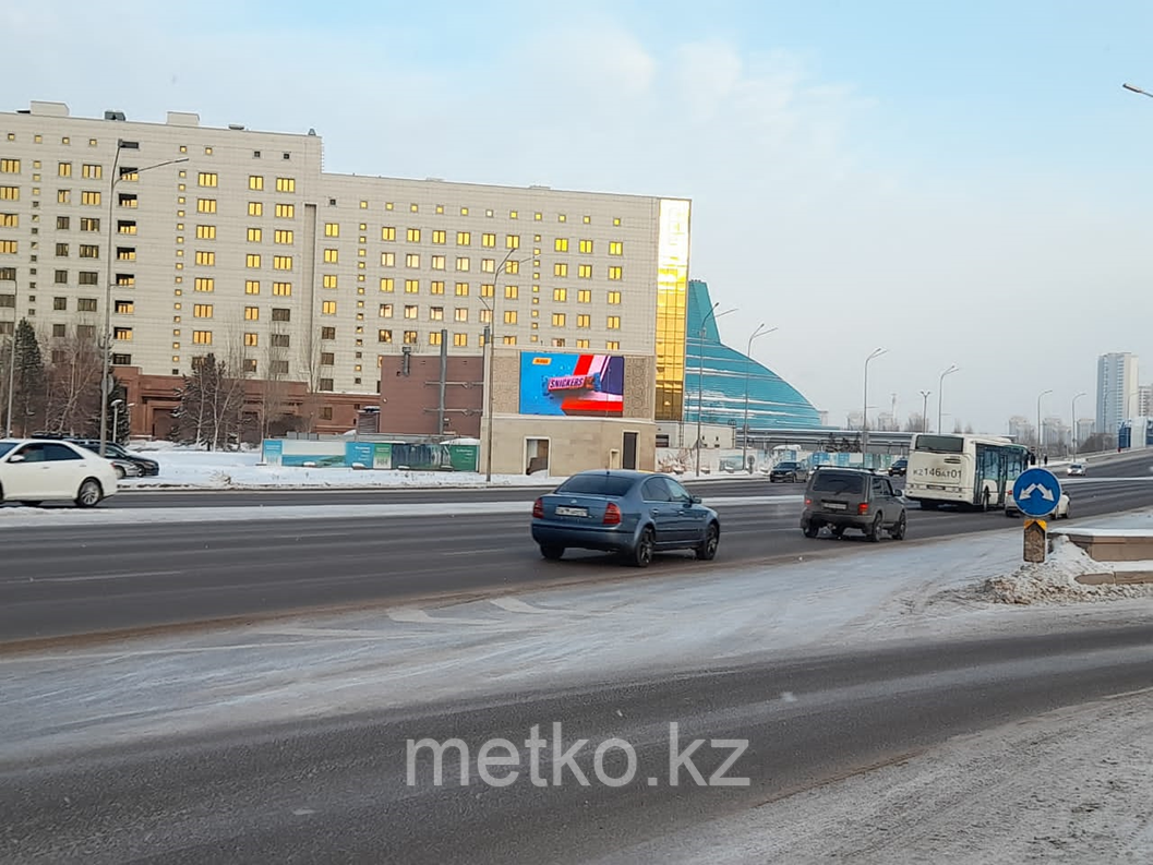 LED-экран: ул. Сыганак / пр. Мангилик Ел, левый берег, фото 1
