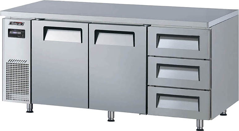 Стол холодильный Turbo air KUR18-3D-3 700 мм, фото 1