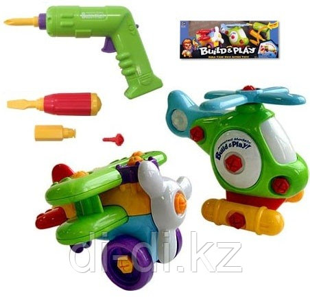 Набор "BUILD"N PLAY" -аэроплан+вертолет ( 2 в 1 )
