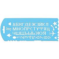 Трафарет букв и цифр СТАММ, пластиковый, зеленый