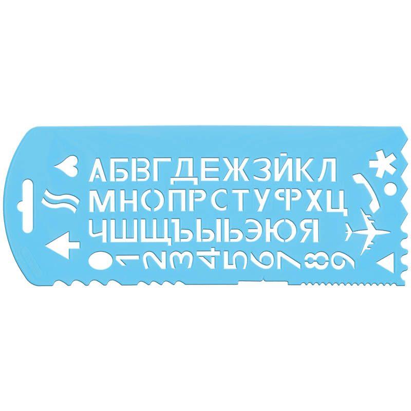 Трафарет букв и цифр СТАММ, пластиковый, зеленый - фото 1 - id-p123816053