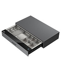 Сейф мебельный DELI встраиваемый,биометрический+электронный замок+ключ,402х152х580 мм, 13 кг, серый