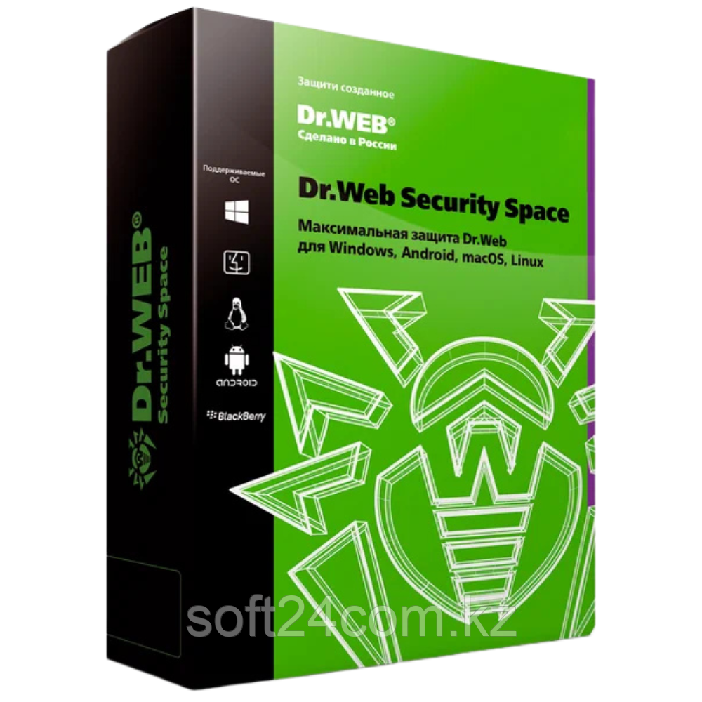 Антивирус Dr.Web Security Space 1 год 1 устройство +1 Android