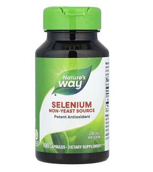 Nature's Way, Селен, 200 мкг, 100 капсул