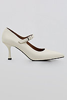 Модные женские туфли в бежевой расцветке под платье