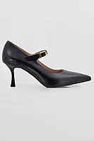 Классические женские туфли в черной расцветке натуральная кожа