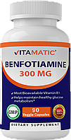Vitamatic, Бенфотиамин, 300 мг, 90 капсул