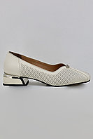 Стильные женские туфли из натуральной кожи в бежевой расцветке