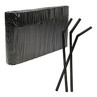 Трубочка коктейльная с гофрой/d0,8x26/черные/500шт/БАР000072