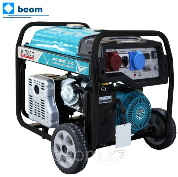 Бензиновый генератор Alteco Professional AGG 8000TE Duo (6.5 кВт | 220/380В | бак 25 л | вес 90 кг |электростартер)