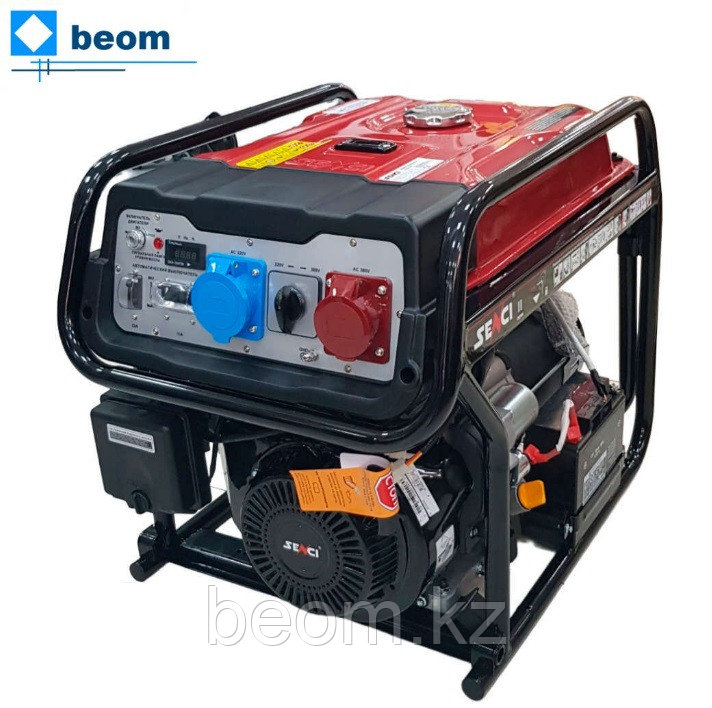 Бензиновый генератор SENCI SC9000-TE-II (7 кВт | 220В/380В | Вес 100 кг | бак 25 л | электростартер )