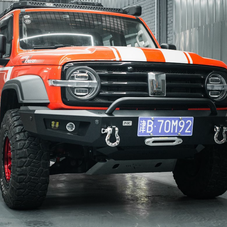 Силовой передний бампер MEIKA Tank 300 2021+ Танк дуга лебедка 2 фонаря свет - фото 1 - id-p123826638