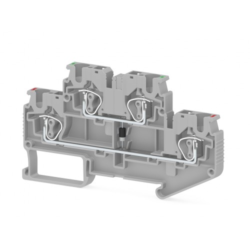 Пружинная клемма серии  SRD 4-2FD-A (Серый)