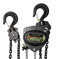 ROCKFORCE Лебедка механическая подвесная с лепестковым механизмом фиксации цепи натяжения, 2т (длина цепи - 3м