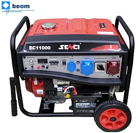 Бензиновый генератор SENCI SC11000-II (9кВт | 220В | Вес 100 кг | бак 25 л | с дистанционным пультом | электростартер )