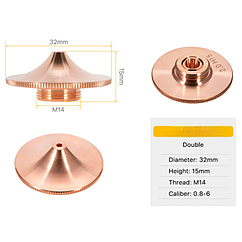 Двойные сопла D32*H15*М14 High Speed