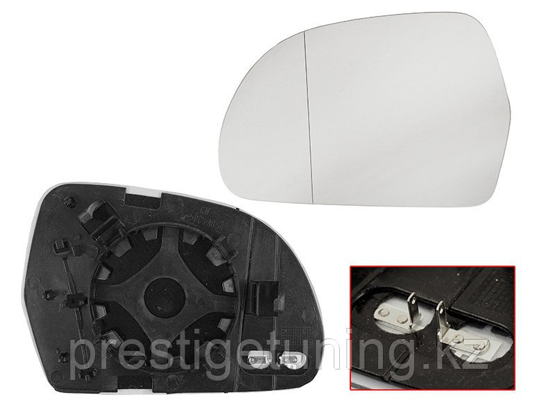 Стекло зеркало левая (L) на Audi Q3 2011-18 обогрев сферическое (SAT)