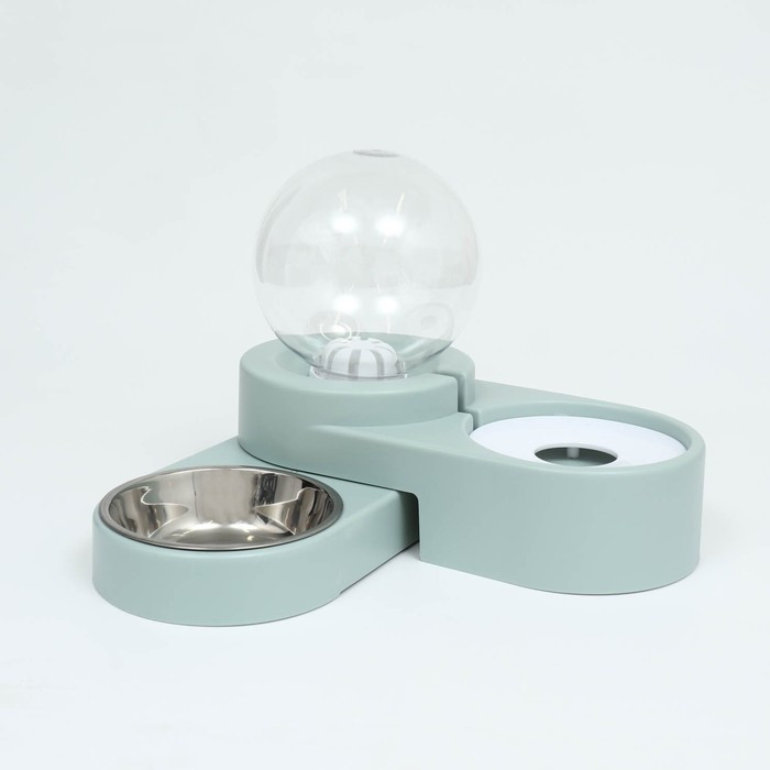 Комплекс для кормления с поилкой в виде шара 47 х 14 х 23 см, мятный - фото 1 - id-p123853549