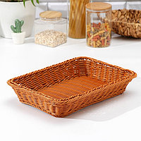 Корзина для продуков Доляна, 35×24.5×7 см, коричневая