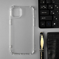 Чехол PERO, для телефона Apple iPhone 15 Plus, силиконовый, прозрачный, усиленный