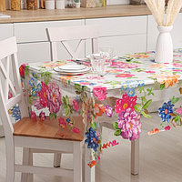 Клеёнка на стол Доляна «Сад», ширина 137 см, толщина 0.08 мм, рулон 30 м