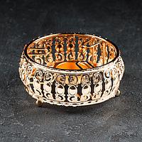 Подставка-подогрев для чайника, 13×13×6 см, золотистая