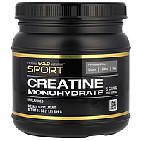 КРЕАТИН Моногидрат, без добавок, 454 г, California Gold Nutrition, Sport