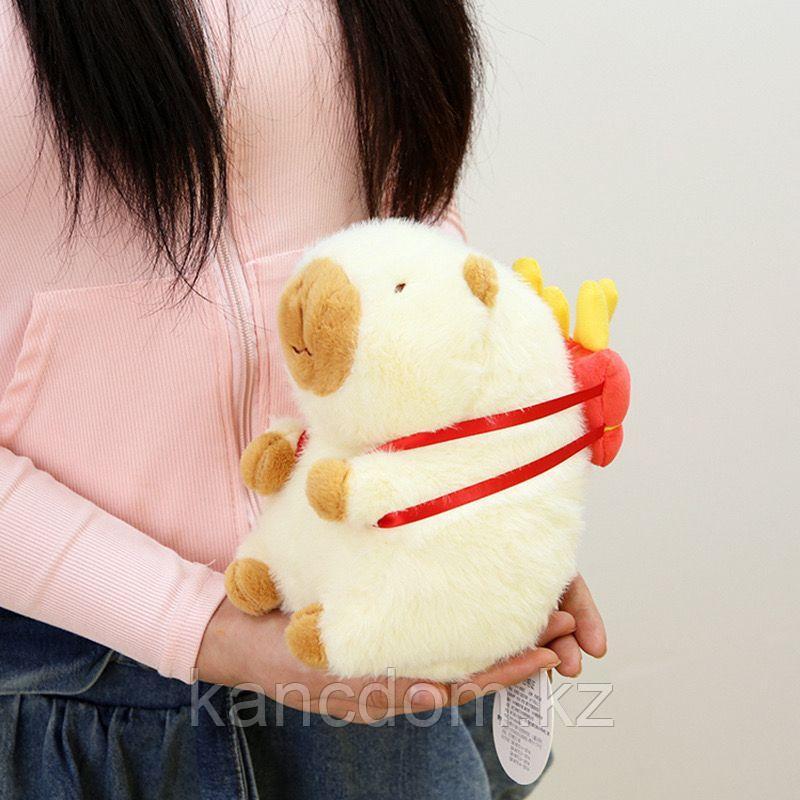 Мягкая игрушка "Capybara with fries", 30см