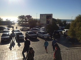 Скроллер: 14 мкр., парковка ТЦ “Астана” А